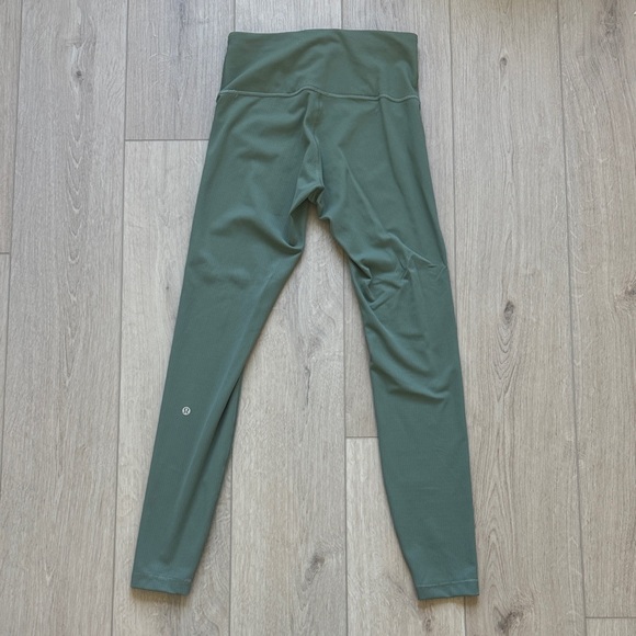 Lululemon Eucalyptus Grey Wunder Train Ribbed Tight 28” - Picture 1 of 5